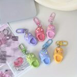 Cute key rings set, creative resin slide clasp, 6 pack - Image 8