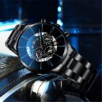 Men's elegant fashion steel strap watch, necklace, 4 pack - Image 5