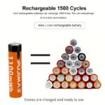 Pujimax rechargeable AAA lithium battery, 2 pack - Image 10