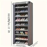 5/8/10 layer shoe rack with non-woven fabric cover, 1 unit - Image 3
