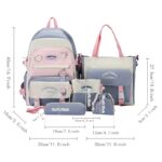 Cute lightweight backpack set with shoulder bag & pencil case, 5 pack - Image 2