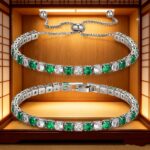 Tennis bracelet with alternating synthetic cubic zirconia, 1 unit - Image 4