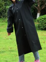 Black thick outdoor leisure adult outdoor sports raincoats, 3 pack - Image 6