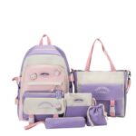 Cute lightweight backpack set with shoulder bag & pencil case, 5 pack - Image 7