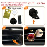 2D flat rose apple car air freshener vent clip, 1 unit - Image 7