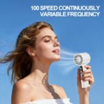 USB rechargeable high-speed handheld fan set, 2 pack - Image 5