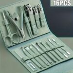 16-in-1 stainless steel manicure & pedicure grooming kit, 1 unit - Image 6
