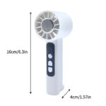 USB rechargeable high-speed handheld fan set, 2 pack - Image 7