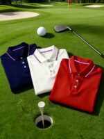 Men’s solid colour short sleeve casual polo shirts, 3 pack - Image 4