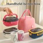 Lunch bag set with large capacity lunch box and milk cup, 3 pack - Image 2