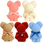 Ultra-soft coral fleece bear cleaning towels, 12 piece set - Image 3