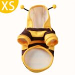 Bee design pet hoodie for small pets, 1 unit - Image 2