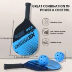 Pickleball paddle set (2 paddles + 4 balls + 1 storage bag), 1 unit - Image 11