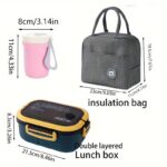 Lunch bag set with large capacity lunch box and milk cup, 3 pack - Image 7