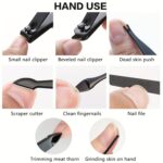Stainless steel nail clipper set, 8 pack - Image 3