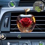 2D flat rose apple car air freshener vent clip, 1 unit - Image 4