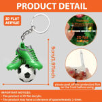 2D flat soccer & football shoe keychain, 1 unit - Image 12