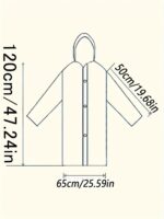 Black thick outdoor leisure adult outdoor sports raincoats, 3 pack - Image 4