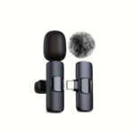 Wireless lavalier microphone with windproof fur cover, 1 unit - Image 4