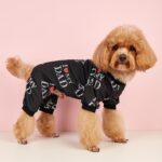 I love mom i love dad print pet clothes dog jumpsuit, 1 unit - Image 9
