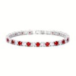 Tennis bracelet with alternating synthetic cubic zirconia, 1 unit - Image 13