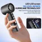 USB rechargeable high-speed handheld fan set, 2 pack - Image 11