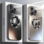 Magnetic wireless charging phone case, titanium coloured glass, 1 unit - Image 3