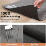 Quick-drying diatomaceous earth pet feeding mat with paw print design, 1 unit - Image 8