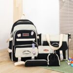 Cute lightweight backpack set with shoulder bag & pencil case, 5 pack - Image 8