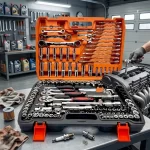 Mechanical tool set, complete car repair toolbox, 1 unit