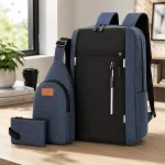 Three-piece set: laptop bag, chest bag, and wallet, 1 unit