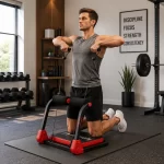 Folding ab trainer with resistance bands, 1 unit