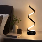 2-in-1 creative spiral bedside LED lamp, 1 unit