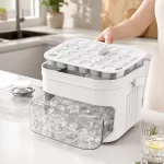 Push-type cube ice mold with storage box, 1 unit
