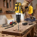 21V cordless lithium-ion impact drill set, 1 unit