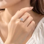 Western easy simulated moissanite open ring, 1 unit