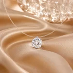 Mossanite collarbone chain mermaid’s tear necklace, 1 unit
