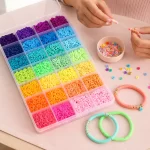 Clay beads bracelet making kit, DIY jewellery craft set, 2000 piece set