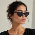 Western fashion unisex cat-eye triangular sunglasses retro eyewear, 1 unit