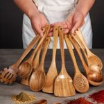 10-Piece Natural Wooden Kitchen Utensil Set