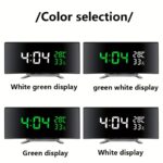 6.6-Inch LED Digital Alarm Clock with Temperature & Humidity Display - Image 3