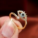 Adjustable Evil Eye Cubic Zirconia Open Ring for Women - Image 3