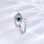 Adjustable Evil Eye Cubic Zirconia Open Ring for Women - Image 6