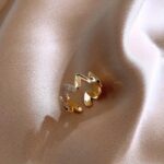 Adjustable Gold Heart Open Ring for Women - Image 3
