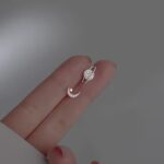 Asymmetrical Planet & Moon Stud Earrings for Women - Image 8
