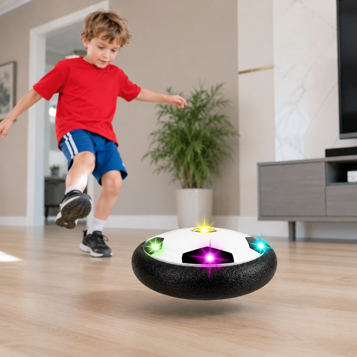 NATG501 Glowing floating soccer ball, 1 unit - Image 1