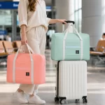 Foldable travel duffel bag large capacity carry-on suitcase, 2 pack