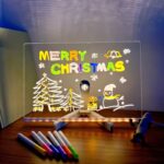 USB LED Acrylic Message Drawing Board with 7-Color Pen
