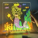 USB LED Acrylic Message Drawing Board with 7-Color Pen - Image 8