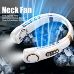 USB Rechargeable Portable Neck Fan with LED Lights - Image 5